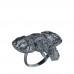 Elephant Ring Oxidised Silver