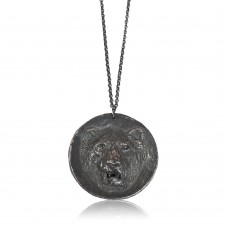 Lion Necklace Oxidised Silver