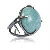 Thorn Ring, Oxidised Silver Turquoise